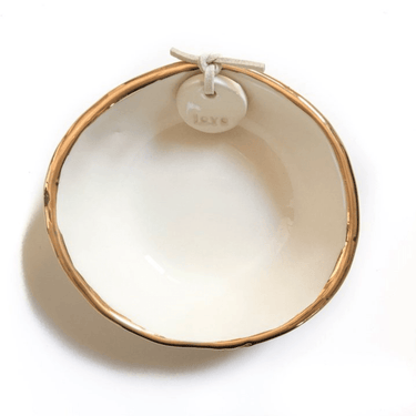 Ceramic Little Bowl Gold Edge + 'love' Tag – High quality House of Dudley homewares